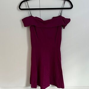 Lulu's Strapless Fuchsia Dress